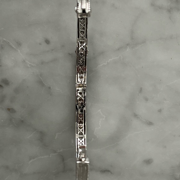 Judith Ripka Diamond Cuff and Diamond Hoops. Set. - Picture 7 of 16